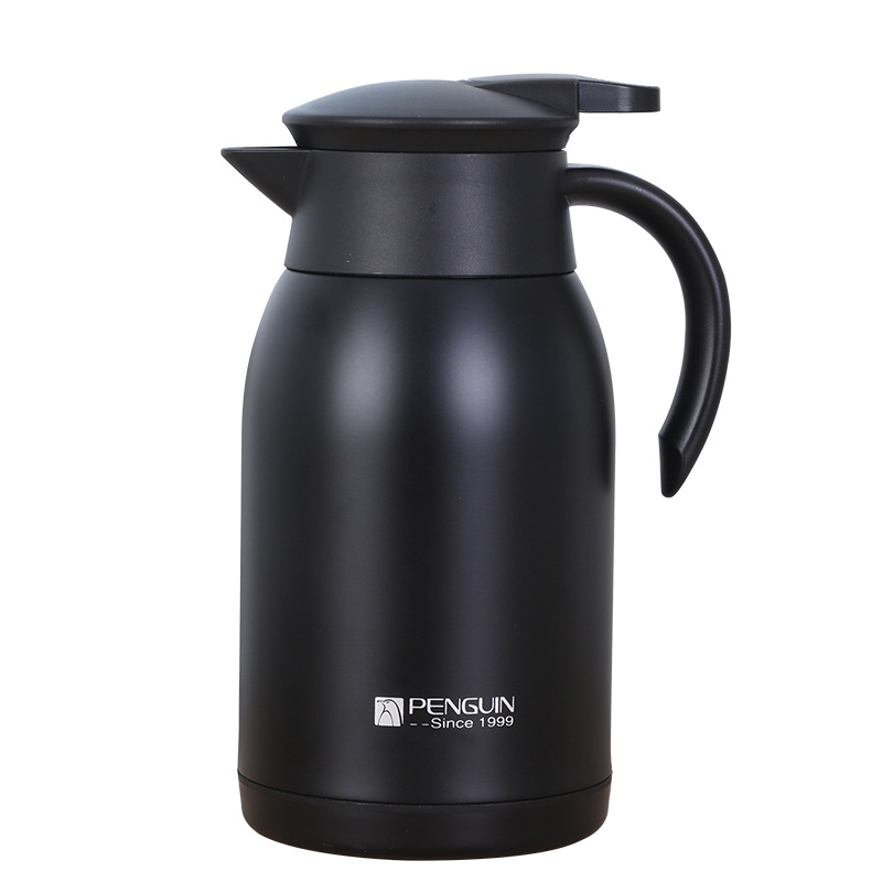Manufacturer 304 Stainless Steel Double-Layer Large Capacity Thermos Cup Mini Coffee Teapot Hot Water Bottle Portable Stew Teapot Item Picture