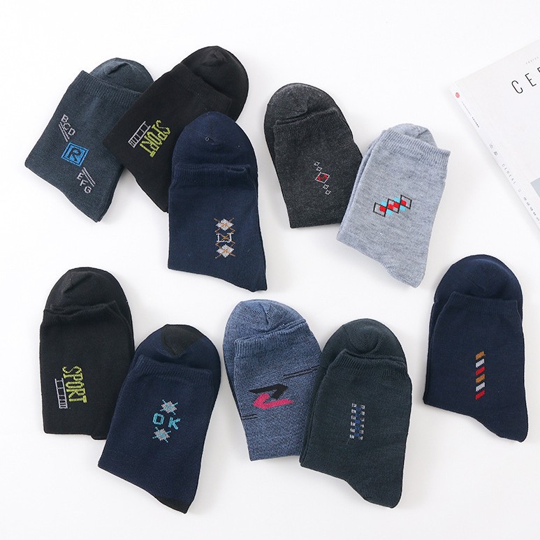 Wholesale men's casual socks, middle-aged and elderly socks, casual socks for the elderly wholesale, small hanging flower special offer Specification image