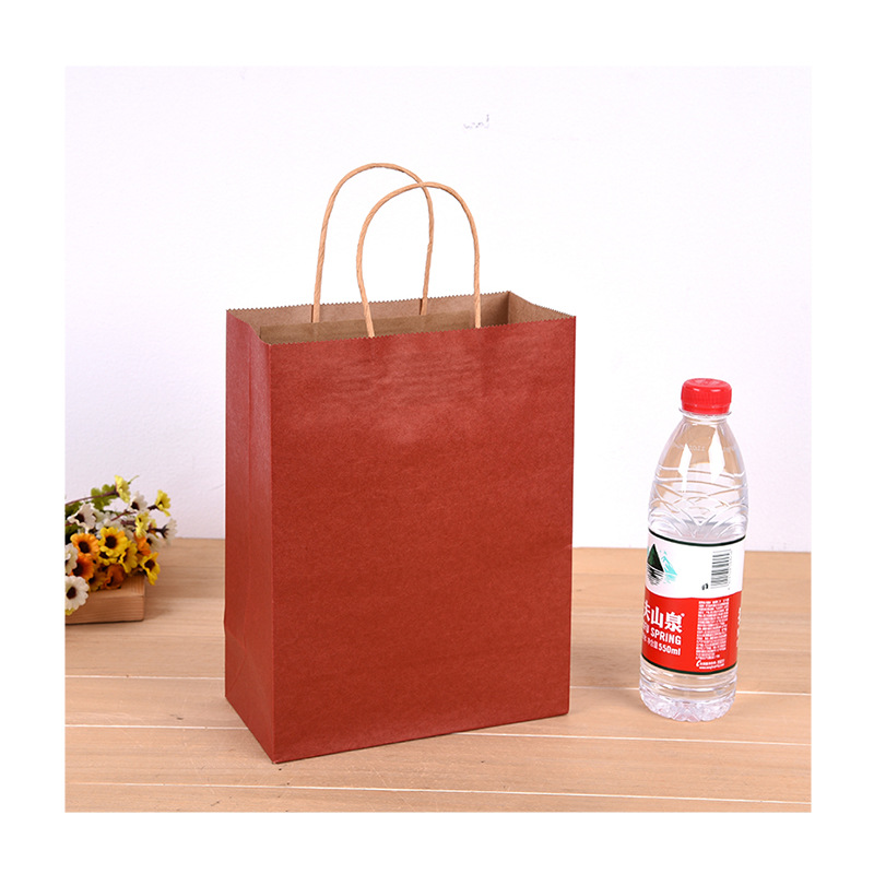 Custom-made kraft paper bags in stock, food packaging, hand-held paper bags, candy-colored gift bags, and shopping handbags Item Picture