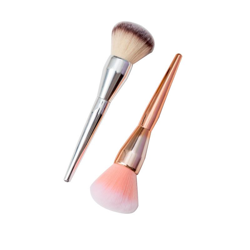 2020 New Single Electroplating Handle Blush Brush Fiber Hair Powder Makeup Brush Beauty Tools Manufacturers Wholesale Item Picture