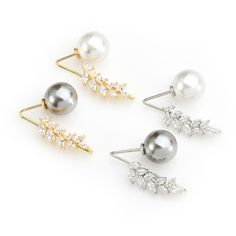 Anti-slip branch pearl simple brooch pin Creative buckle pin collar pin fixed buckle clothes accessories women Application Scenario