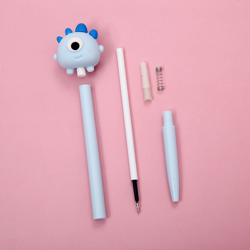 Factory Direct Sales Of South Korean Cartoon Creative Cute Little Fresh Office Pen Signature Pen Clown Monster Neutral Pen Wholesale Application Scenario