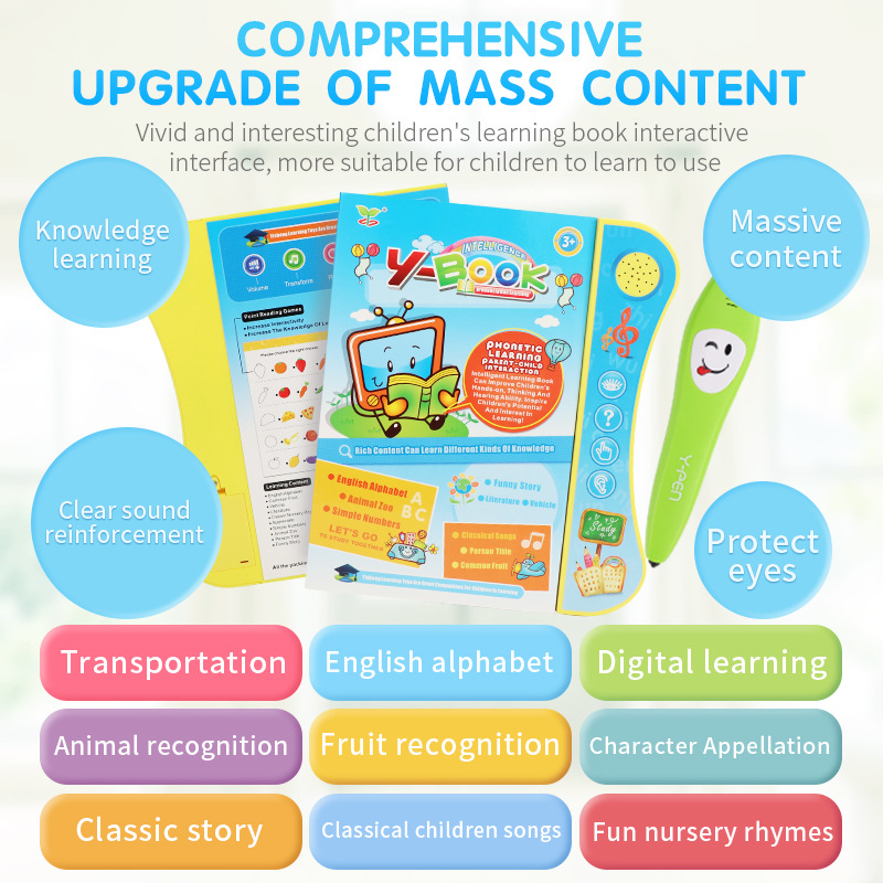 The cross-border bestseller Y-BOOK is a new smart toy with an audio e-book for children's early education and English learning Specification image