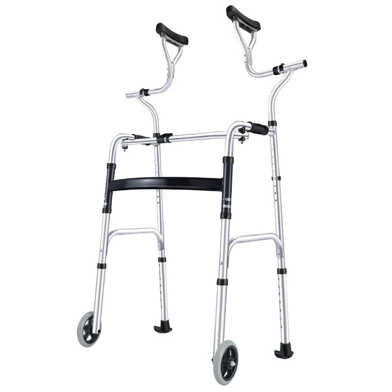 助行器老人拐杖扶手架老年人辅助行走器学步车带轮手推车下肢训练详情图5