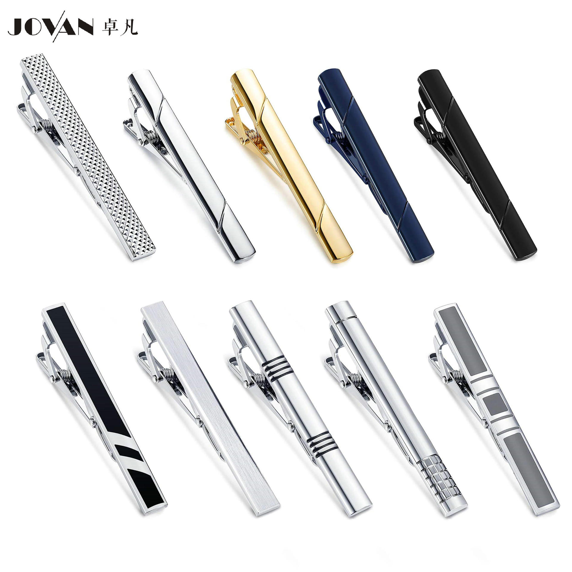 Tie clip Men silver gold copper stainless steel can add logo Amazon Business wedding JOVAN full figure