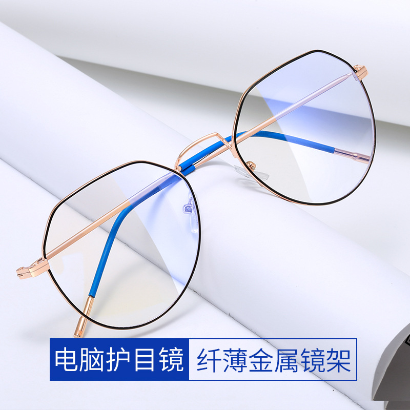 防蓝光平光镜可配近视金属架男电脑护目眼镜女复古防蓝光详情图3