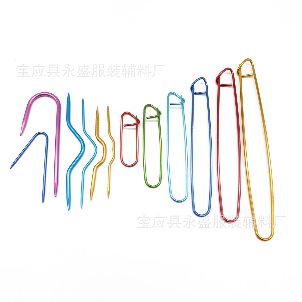 Amazon aluminum oxide 9-piece knitting needle set, anti-puncture pin U-shaped needle, sweater auxiliary tool manufacturer wholesale details Picture