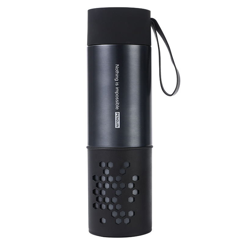 304 Stainless Steel Portable Car Sling Large Capacity Thermos Cup Business Outdoor Men And Women Straight Sports Kettle Item Picture