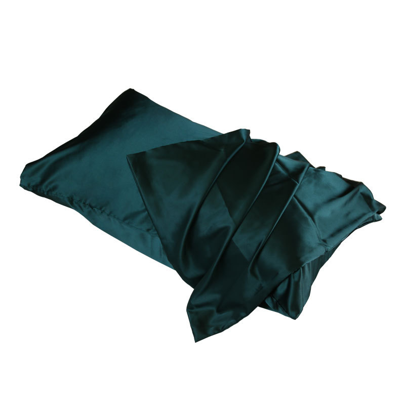 Imitation Silk Pillowcase Double-Sided Solid Color Pillow Cover Pillow Case Beauty Silk Cover Pillow Core Cover Ice Silk Bedding Wholesale Item Picture