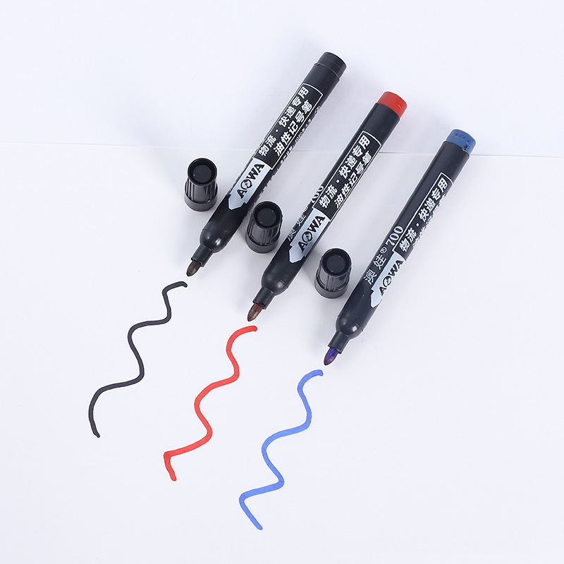 Chendi Writing Marker Black Box Large-Head Pen Waterproof Oil-Based Large-Head Marker Single-Head Marker Cannot Be Erased Specification drawing