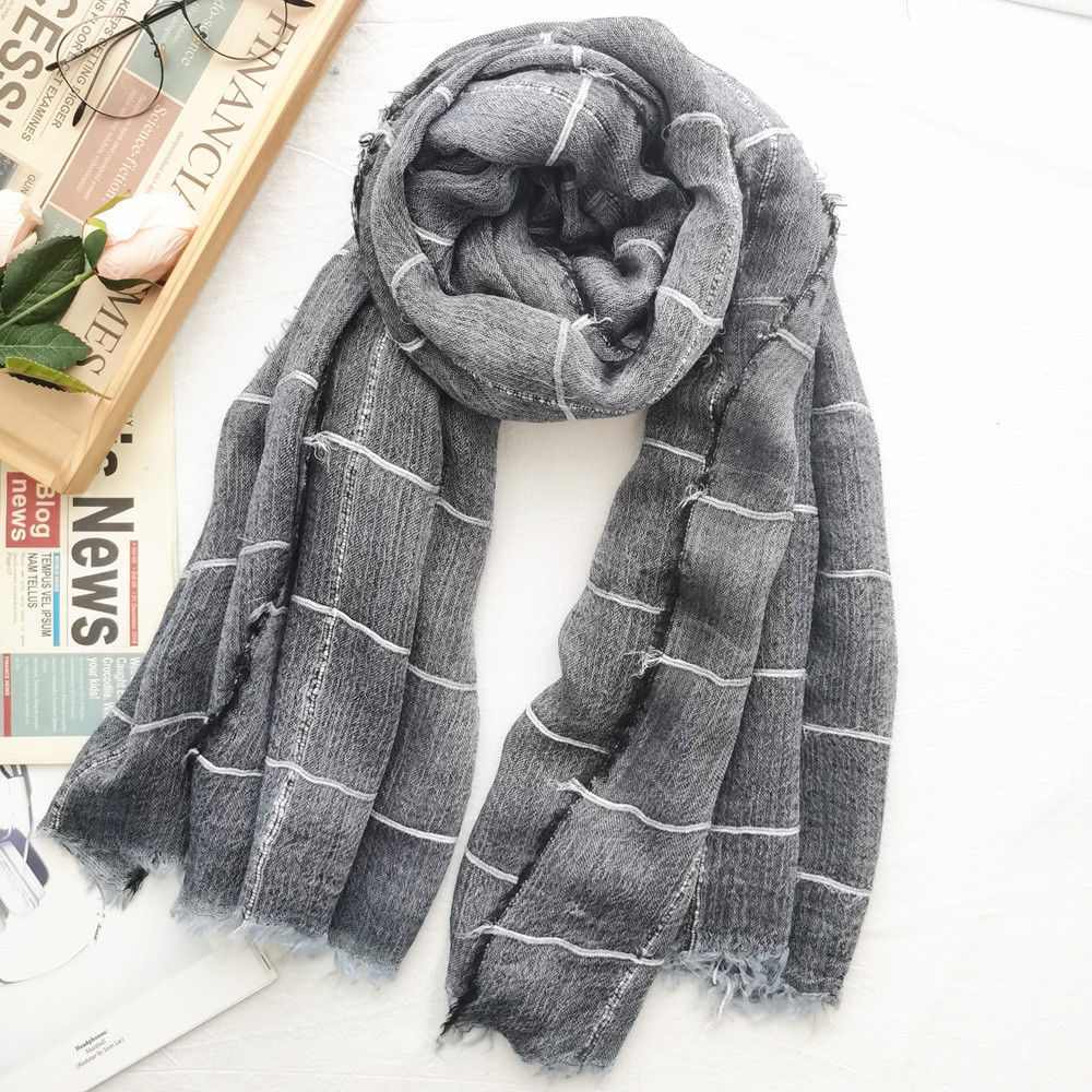 Korean Thin Wool Scarf For Women Cross Border Shawls Plaid Scarf For Men And Women Couples Specification drawing