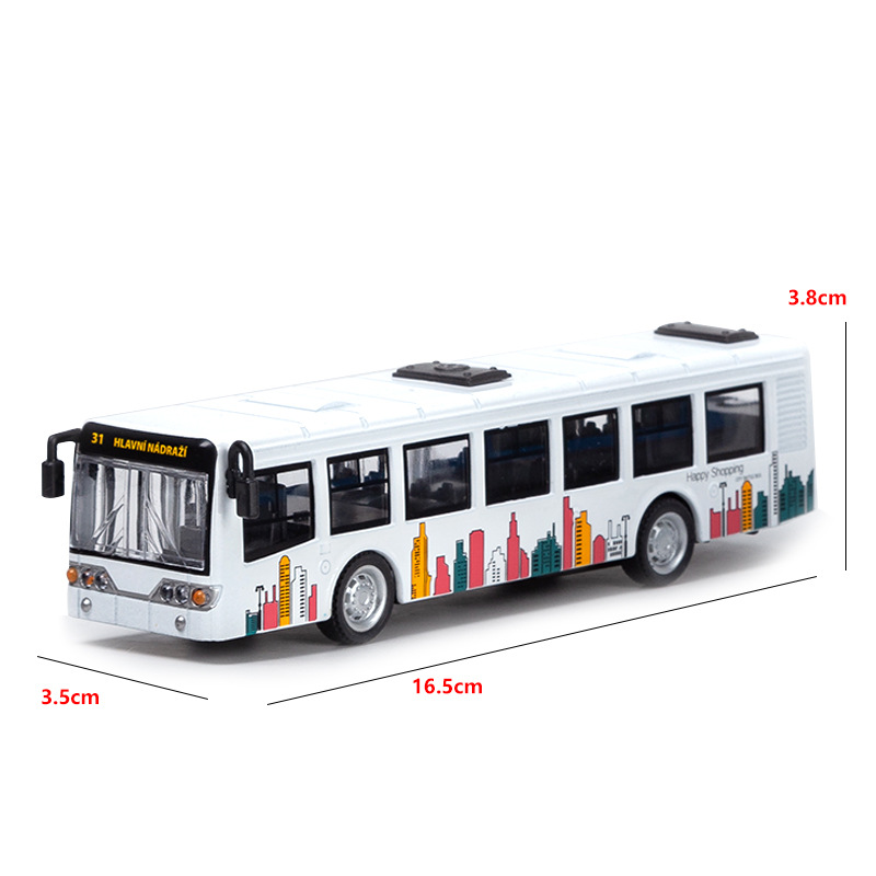1:70 alloy bus model, children's toys, car ornaments, Huili car model, boys' toys and gifts wholesale Item Picture