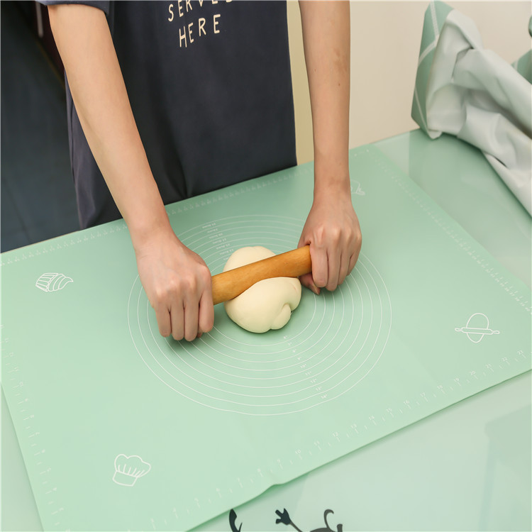 硅胶揉面垫 硅胶垫耐高温烘焙工具厨房加厚防滑不粘和面板案板详情图2