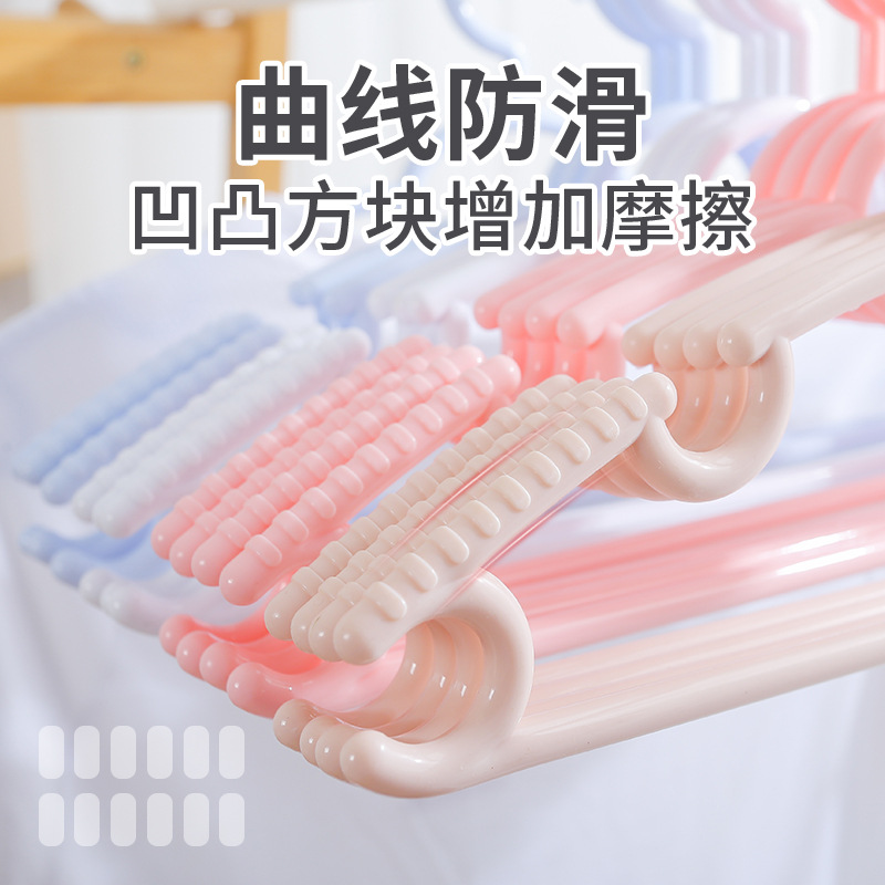 Home bedroom student dormitory hangers multi-functional plastic non-slip bearing drying hanger storage rack hangers wholesale details Picture