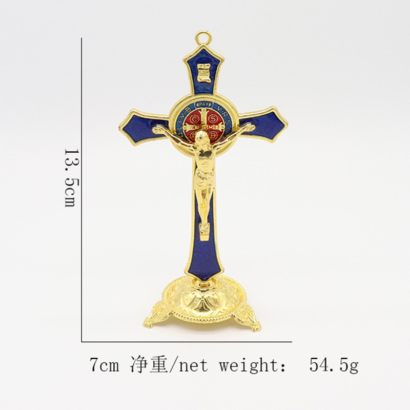 跨境货源  宗教十字架耶稣装饰品 金属工艺品饰品摆件详情图2