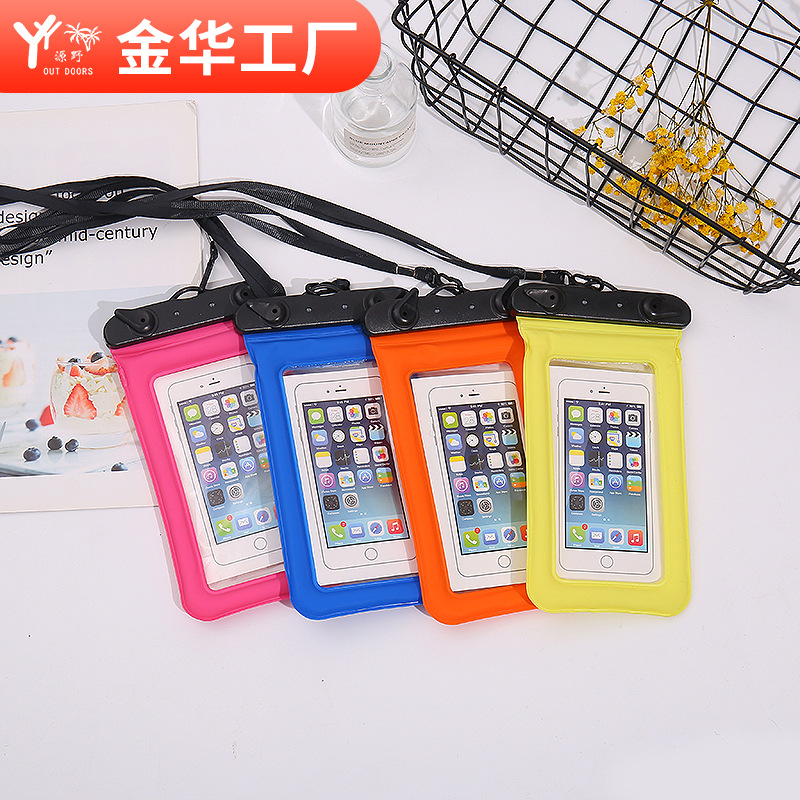 厂家直销气囊防水袋充气手机防水袋游泳透明防水手机袋