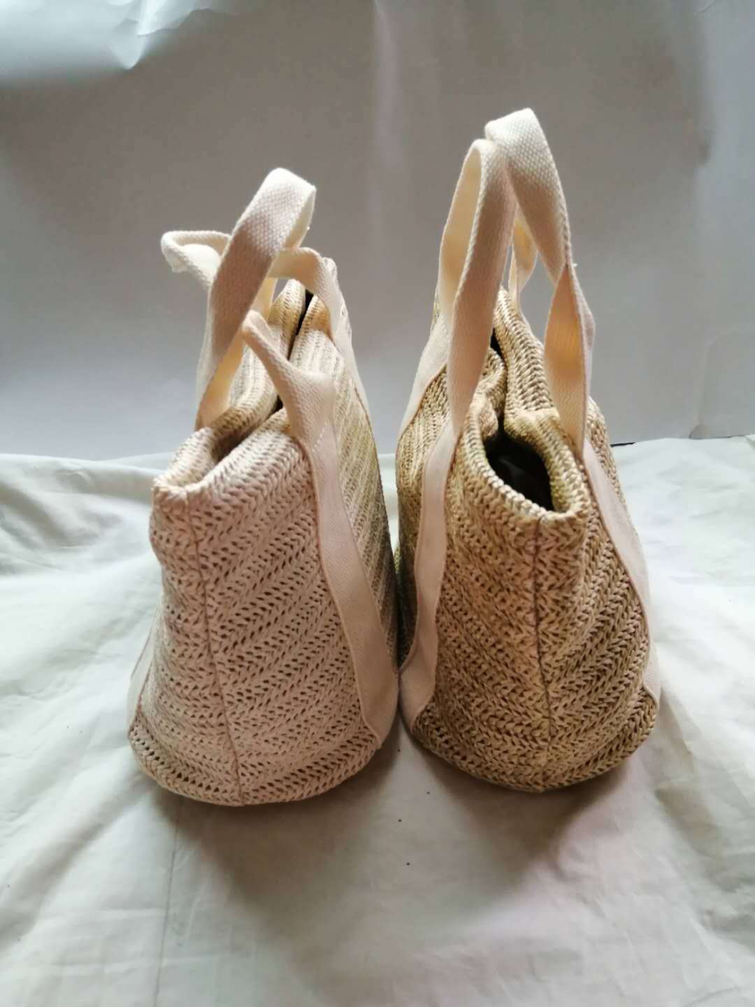 2023 Summer New Vegetable Basket Straw Bag Bohemian Style Beach Bag Holiday Casual Women's Bag Specification drawing