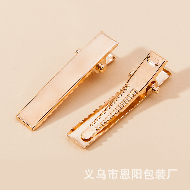 鸭嘴夹发夹diy底夹方形发卡底胚手工材料边夹鳄鱼夹金属发卡配饰详情18