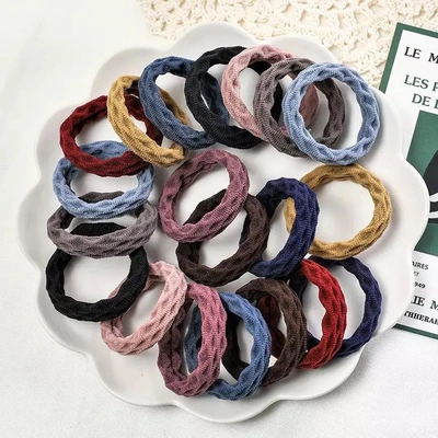 The new wide high elastic hair rope is versatile fashion jointless towel ring hair band manufacturers direct sales thumbnail