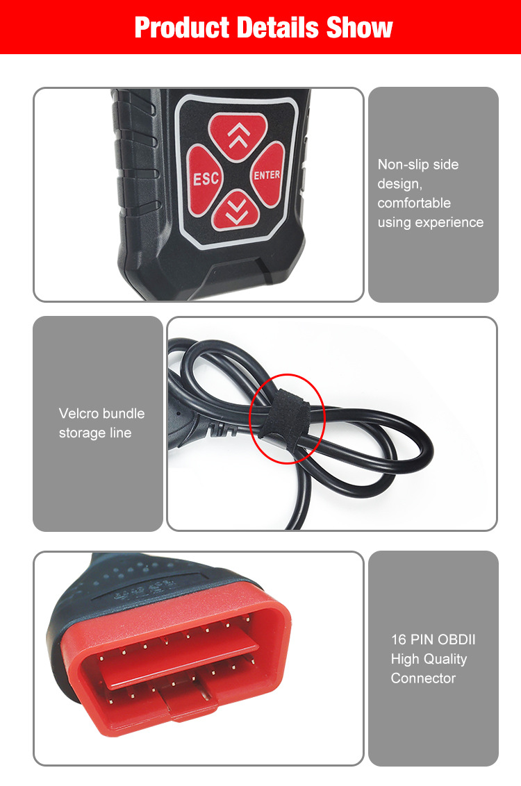 亚马逊 EBAY TEMU 速卖通KW310汽车故障诊断仪扫描仪ecu reader详情11