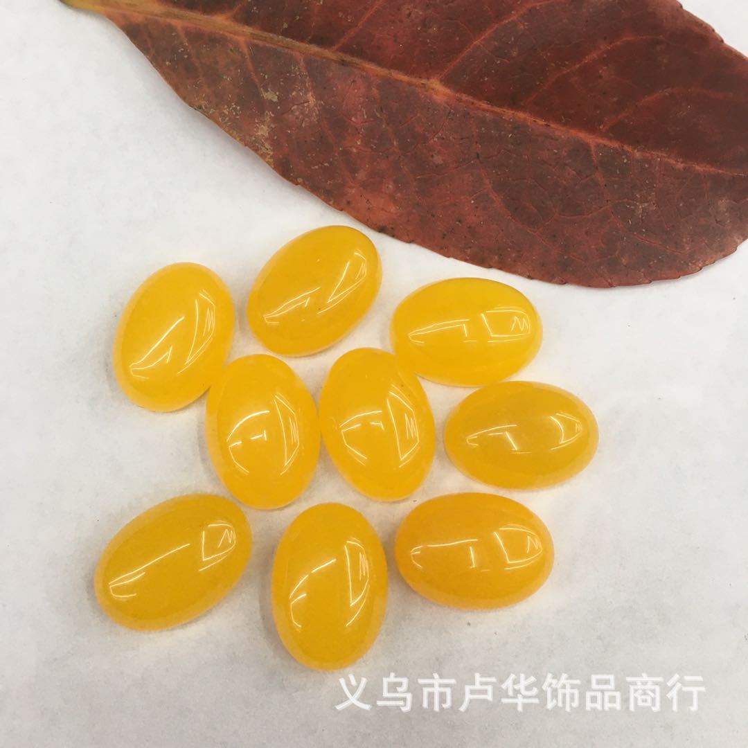 Wholesale accessories of new cross-border best-selling topaz egg-shaped ring face semi-precious stones, European and American fashionable crystal bare stone handicrafts Application Scenario