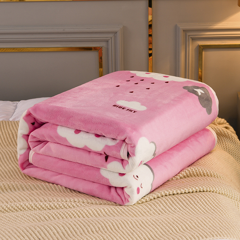Thickened Gift Blanket Coral Velvet Blanket Gift Box Flannel Cover Blanket Office Nap Blanket Opening Event Gift