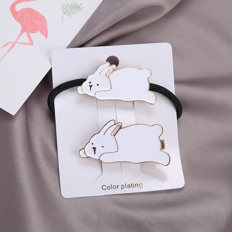 Venta directa de fábrica versión coreana estilo chino burlón panda conejo oso pardo banda de piel duckbill clip creativo accesorios para el pelo al por mayor Specification image