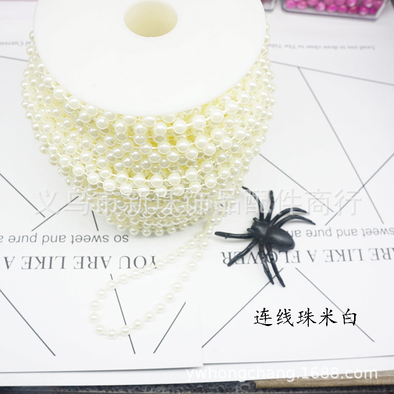 diy string bead series: Gold-plated, silver-plated, red and green imitation pearl string beads Application Scenario