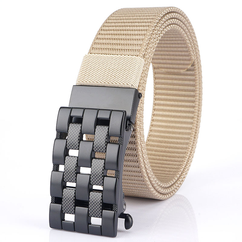 Enniu Automatic Buckle Nylon Belt Men's And Women's Jeans Toothless Youth Leisure Canvas Belt Wholesale Item Picture