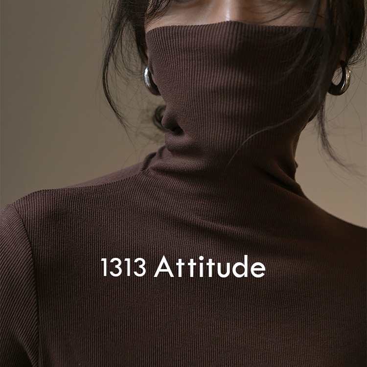 1313内搭王 六色半高领堆堆弹力打底衫女秋冬黑咖色长袖T恤洋气薄