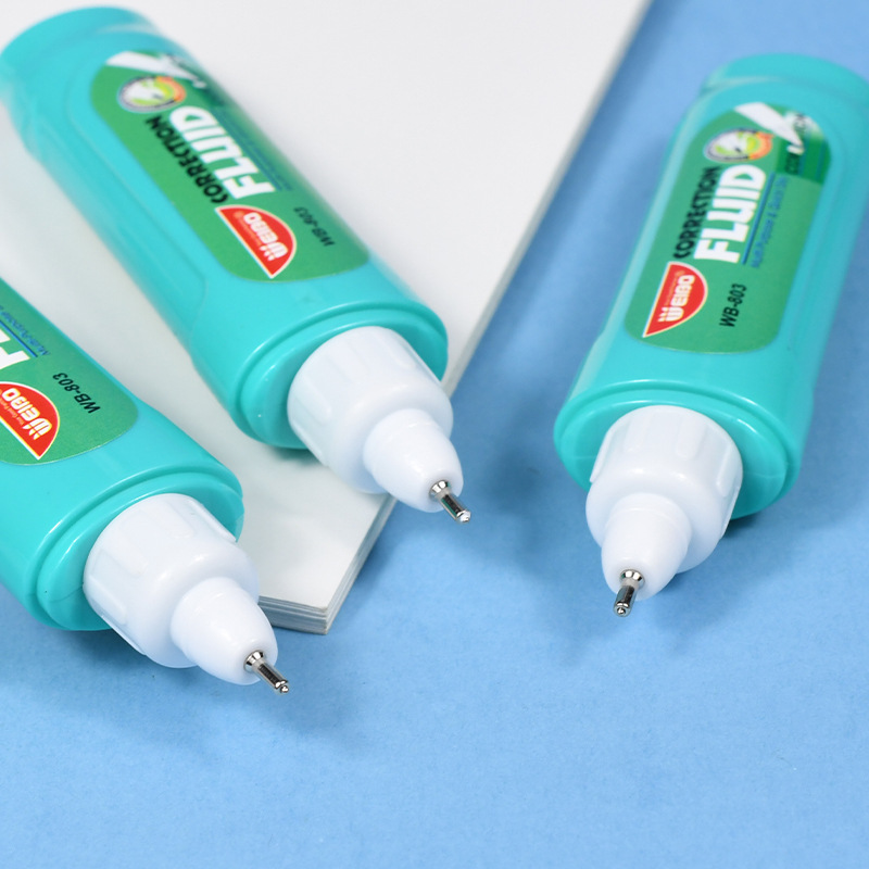 Weibo Stationery Wholesale Modern Beauty Correction Fluid Student Character Elimination and Correction Dual-Purpose Correction Fluid Small Bottle Quick-drying Correction Fluid details Picture