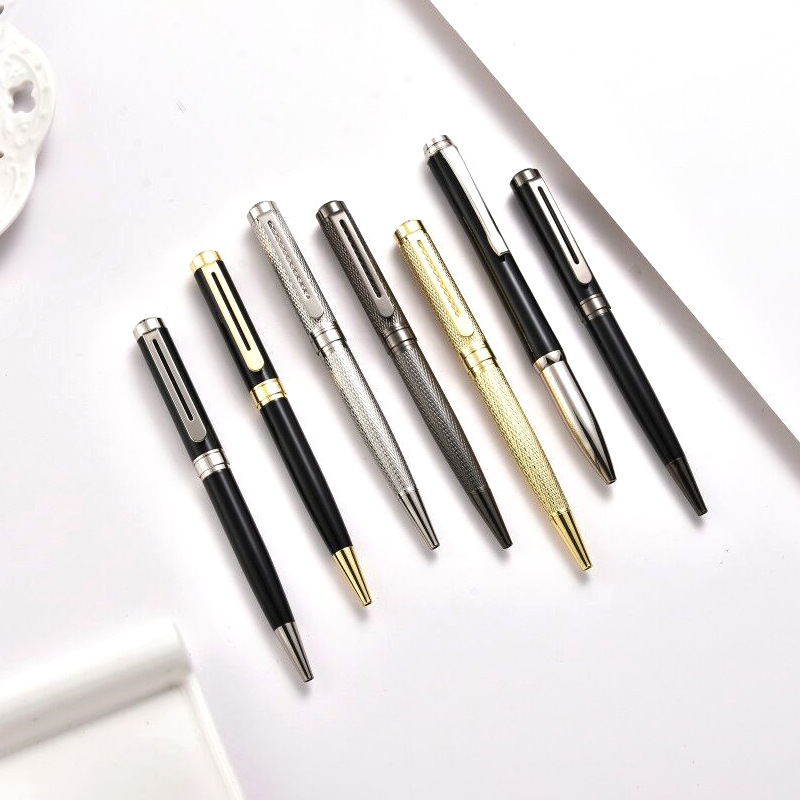 Manufacturers Wholesale Metal Ballpoint Pen Engraved Rotary Pen Fashion Office Stationery Advertising Gift Pen Wholesale Application Scenario