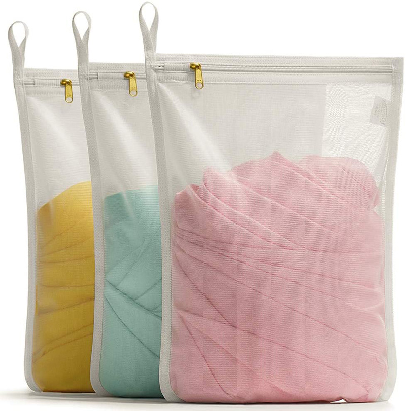 Thickened Fine Mesh Laundry Bag Mesh Care Bag Customized Care Bag Set High-End Clothing Gifts Customized Polyester Bag