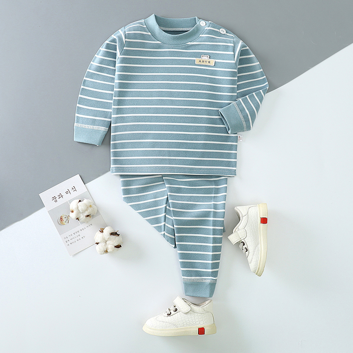 Shenying Baby Children's Clothing, children's long sleeves, long Johns, warm, German velvet baby girls and Boys autumn Set wholesale details Picture