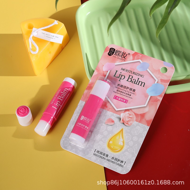 Hanshang Butterfly Makeup Double Protection Lubrication Lip Balm Hydrating And Moisturizing, Anti-Drying And Desalting Lip Lines And Lip Care Specification drawing