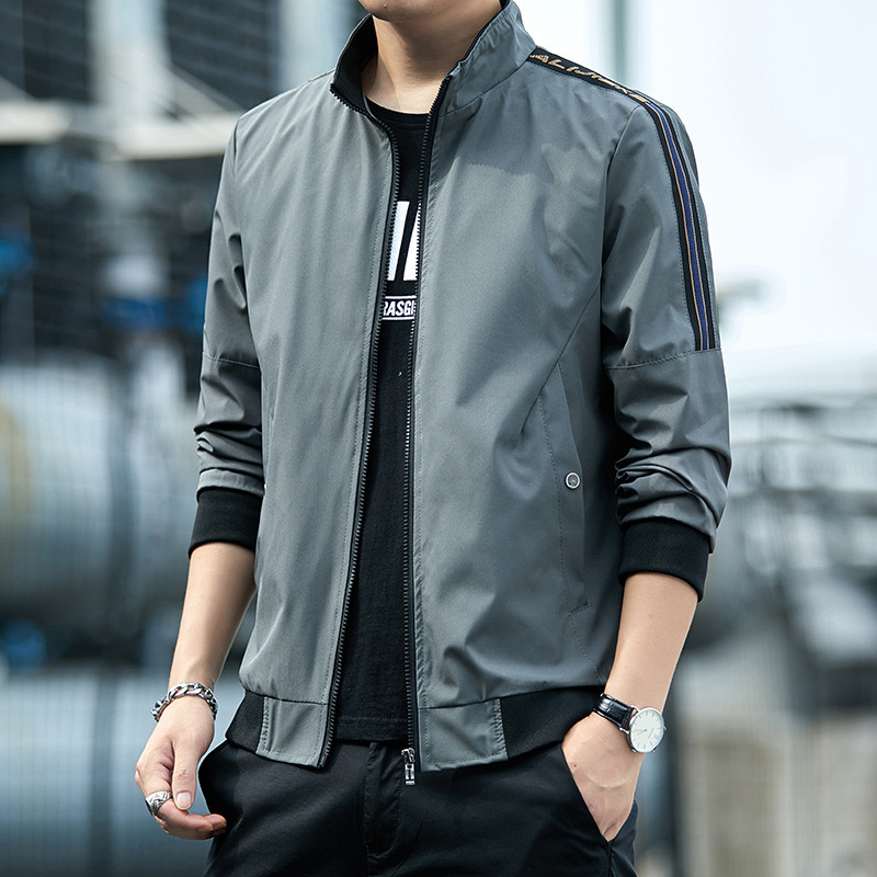 Coat Male Plus Fat Plus Size Fat Youth Stand Collar Jacket Autumn 2020 New Korean Version Of The Trend Casual Men's Wear