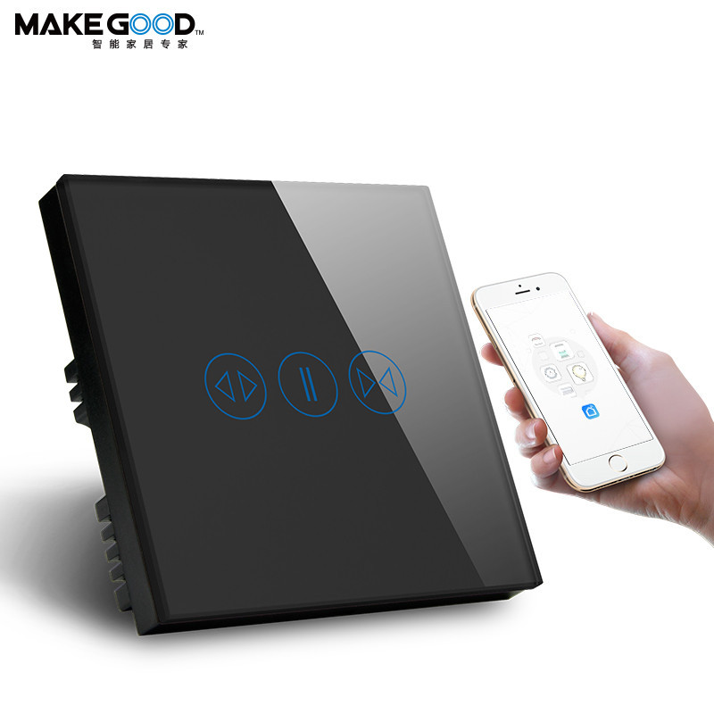 مفتاح التبديل في الشبكة العالمية (WiFi)، مفتاح تبديل الستائر، مفتاح التشغيل عن بعد في السلسلة 86 من مفاتيح تبديل اللمس في جدران WiFi