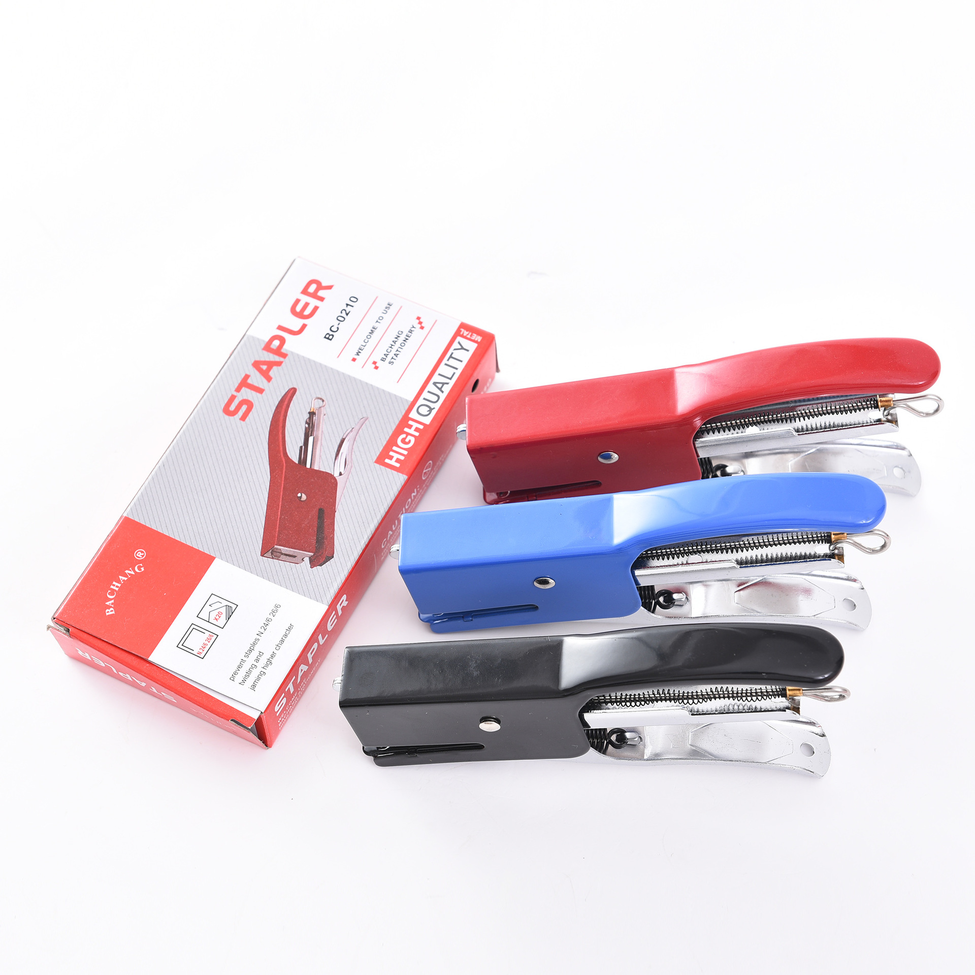 Factory direct supply cross-border exclusive 0210 metal hand-held stapler, metal multi-functional labor-saving type, factory dedicated Application Scenario
