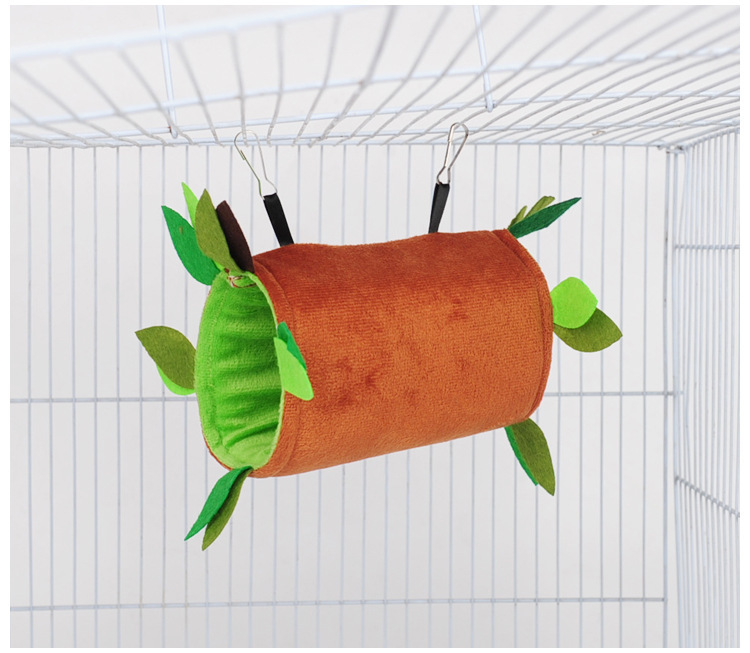 Juguete de peluche hamster hoja hamaca funicular taladrador swing set de 5 piezas ardilla algodón caliente colgante nido Item Picture