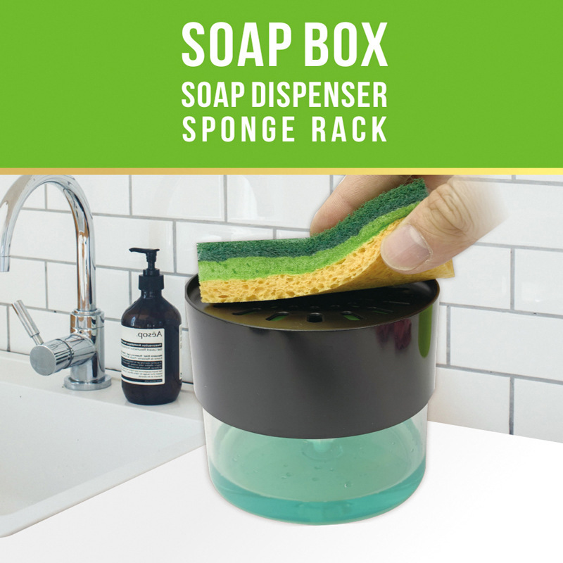 Press the sponge soap dispenser with a 500ML scouring pad dispensing box details Picture
