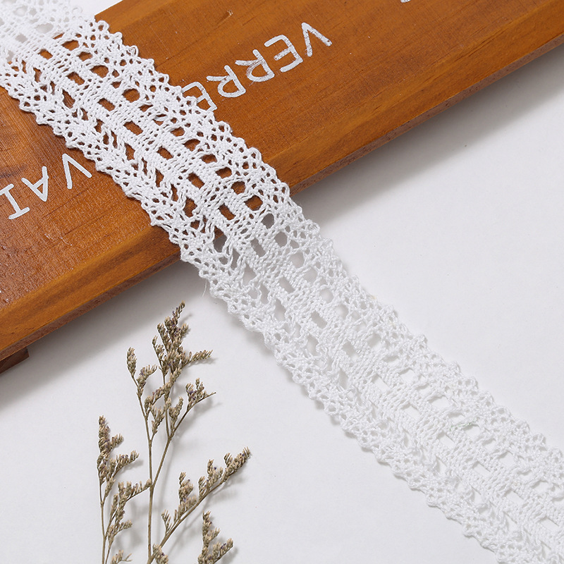 Factory Direct Sales Of Solid Color Cotton Thread Clothing Accessories Lace Diy Furniture Soft Lace Lace Spot Wholesale Specification drawing