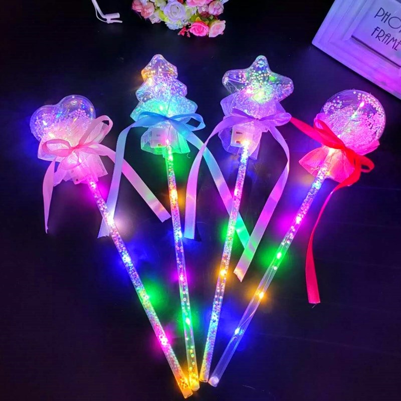 新款地摊儿童波波球玩具发光星空球玩具魔法棒LED发光棒发光玩具图