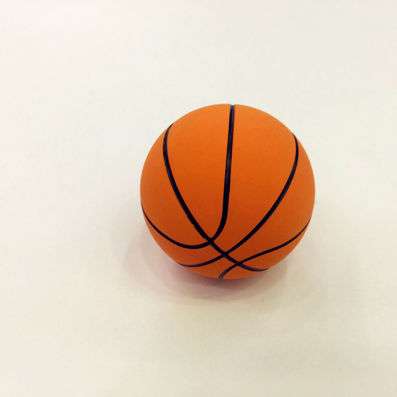 橡胶空心高弹力球迷你小篮球60mm居家娱乐亲子游戏减压训练小篮球图