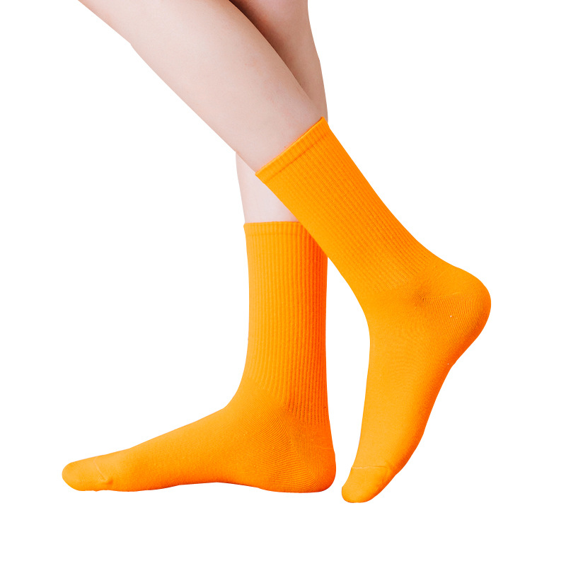 Socks Female Autumn Winter Warm Candy Color Pile Socks Female Ins Tide Color Day System Solid Color Cotton Socks Wholesale Item Picture