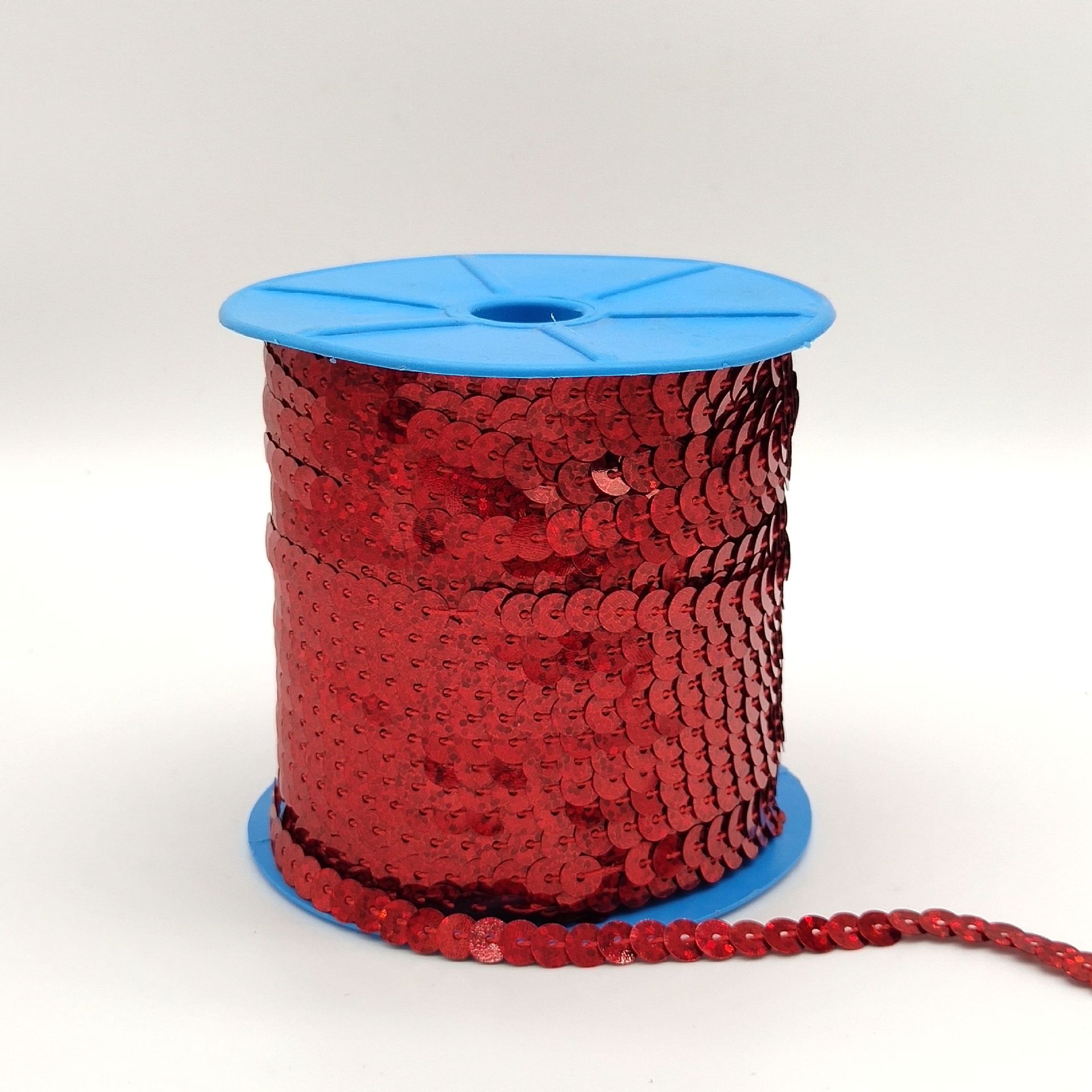 源头厂家 镭射银底连线亮片 PET耐高温环保服装连线带 DIY连片 圣诞装饰材料花边辅料