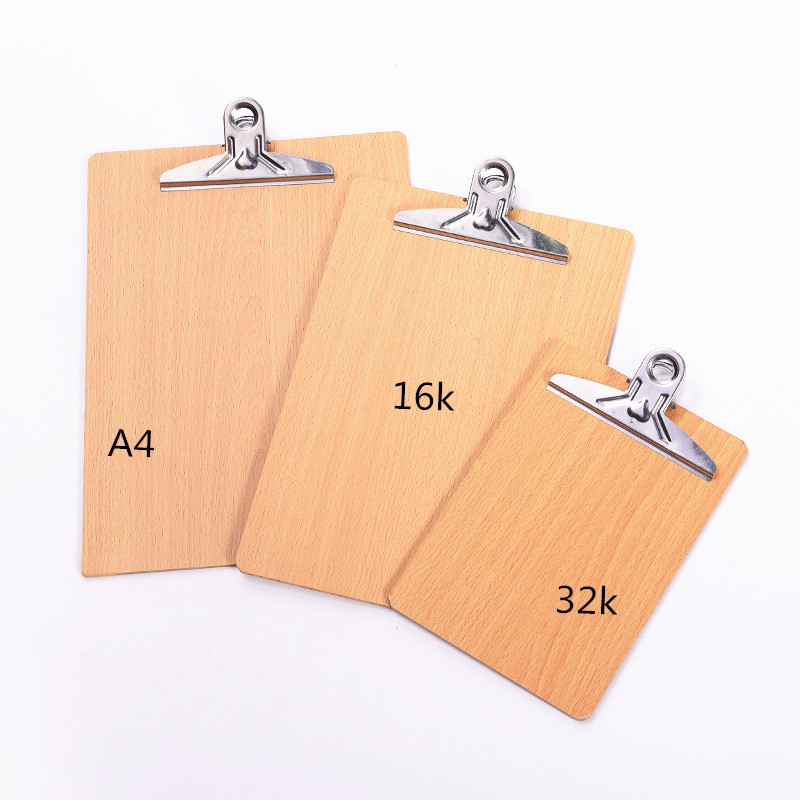 木板夹/记事写字板夹子 垫板 木制文件夹 挂夹二元货源