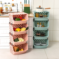 Kitchen floor storage rack Household storage rack Bathroom storage rack Fruit and vegetable storage basket Toy storage rack