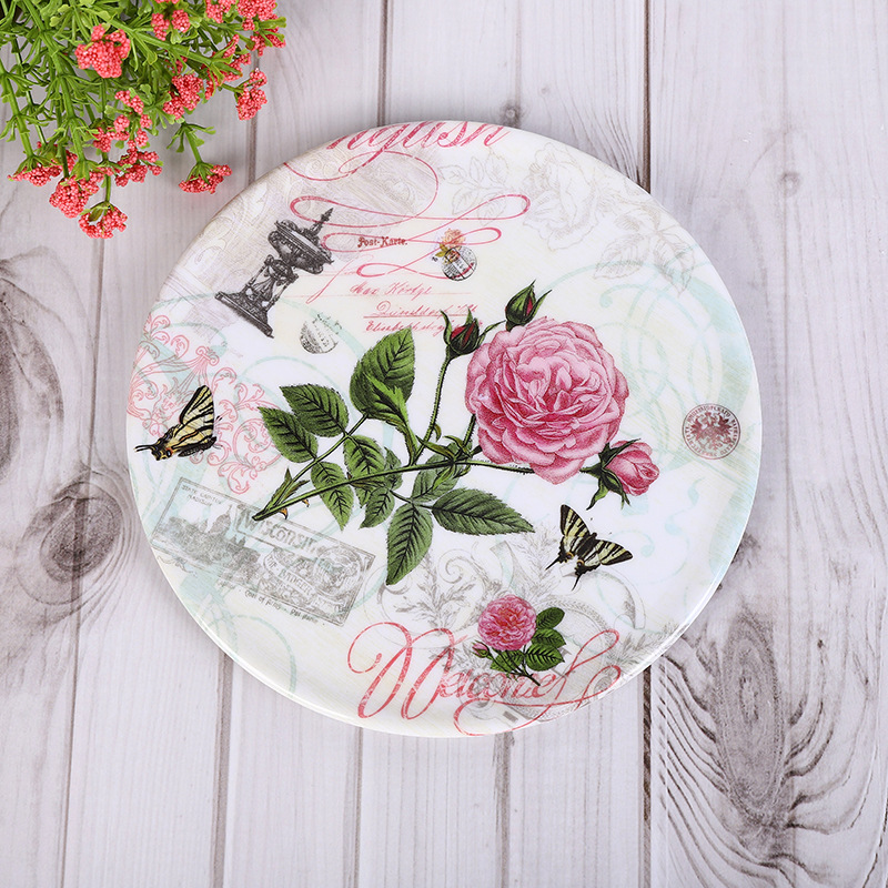 Manufacturers Direct Supply Of Melamine Non-Oil Heat Insulation Mat Fruit Tray Tray Plate Light And Non-Breakable Plate Plate Plate Specification drawing
