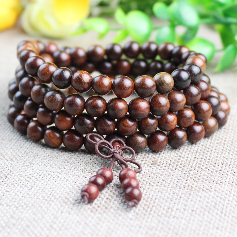 Manufacturers Wholesale Acidwood Hand String Mahogany Buddhist Beads 108 Buddhist Beads Beads Beads Necklace Men's And Women's Jewelry Play details Picture