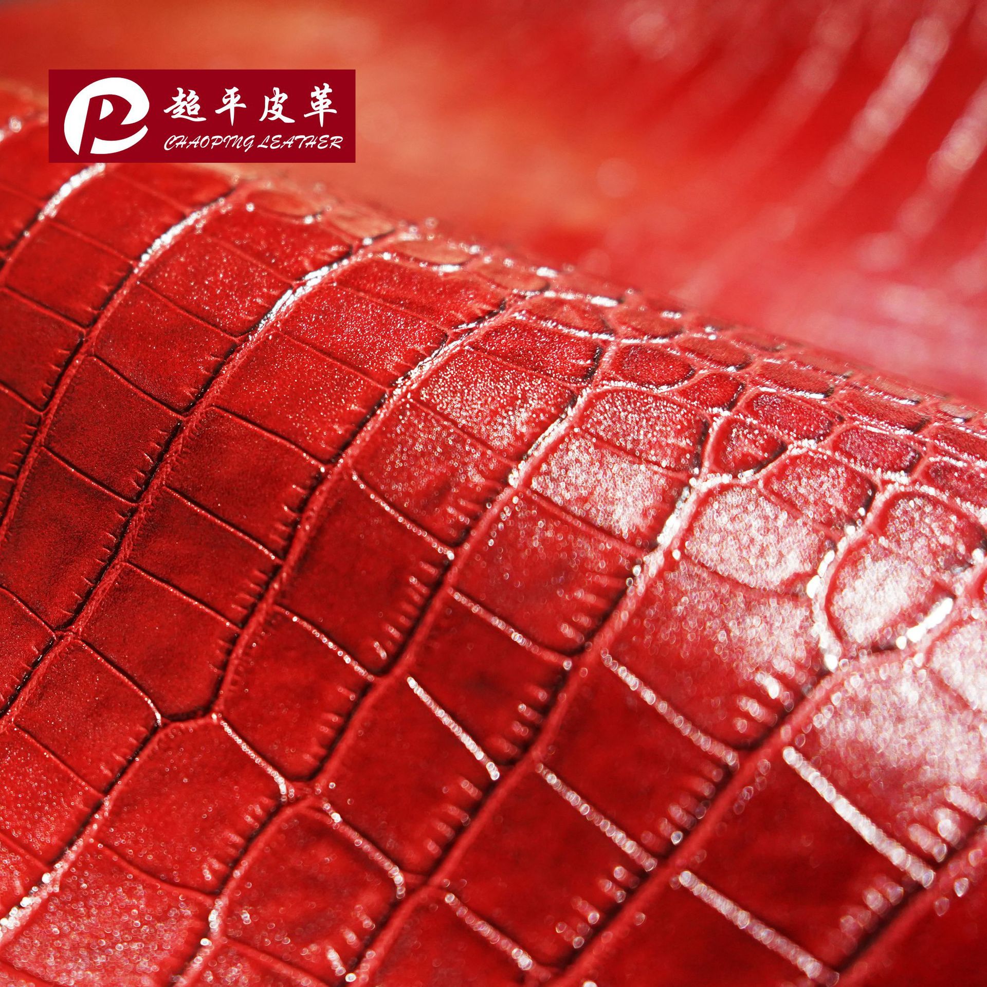Fashionable crocodile-patterned pu leather in stock, 1.1mm brushed sole, dedicated for luggage, shoes, belts, sofa leather fabric